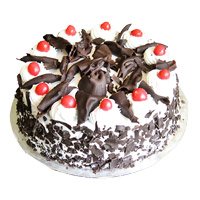 Send New Year Cakes to Bangalore contains 1 Kg Black Forest Cake From 5 Star Bakery