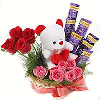 Send Gift to Bangalore. 12 Red Roses 10 Ferrero Rocher Bouquet on Friendship Day