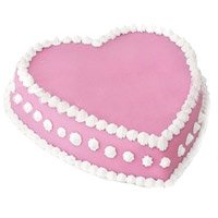 Best Mother's Day Cakes to Bangalore - Strawberry Heart Cake
