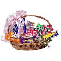 New Year Gifts in Bengaluru consisting Basket of Indian Assorted Chocolate to Mysore