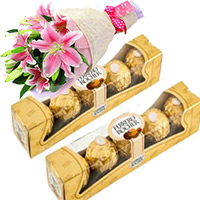 Gifts Delivery to Bangalore consist of 10 Pieces Ferrero Rocher Chocolates to Bangalore Online