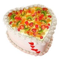Buy Online 3 Kg Two Tier Heart Shape Vanilla Cake to Bangalore