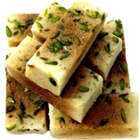 Place Order for New Year Sweets with Gifts in Bangalore together with 500 gm Milk Cakes to Bangalore
