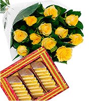 Deliver Diwali Sweets With Flowers to Bangalore