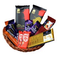 Online New Year Gifts to Bengaluru consisting Basket of Assorted Chocolates in Bangalore