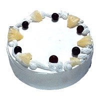 Cake Delivery to Bangalore to deliver 1 Kg Eggless Pineapple Cake