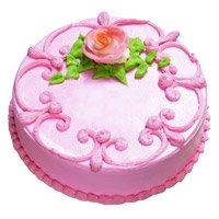 Best Online New Year Cakes in Bengaluru consist of 1 Kg Eggless Strawberry Cake in Bangalore