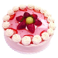 Exclusive Friendship Day Cakes to Bengaluru. Order 1 Kg Strawberry Cake From 5 Star Hotel
