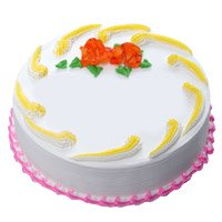 Online 500 gm Eggless Vanilla Cake in Bengalore for Friendship Day